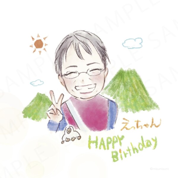 【似顔絵イラスト : キャンバス印刷】