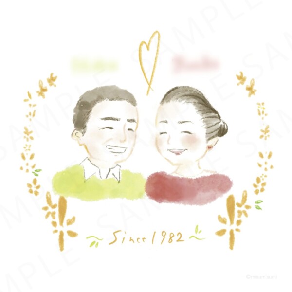 【似顔絵イラスト : キャンバス印刷】