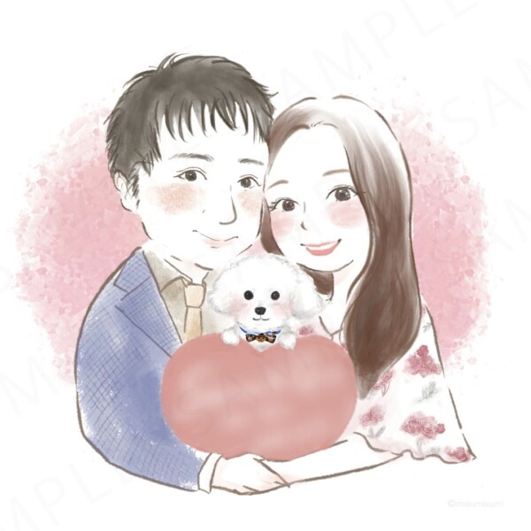 【似顔絵イラスト : キャンバス印刷】